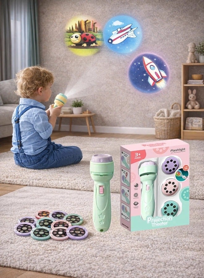 Flashlight for Kids, Toddler Projector Toys for 3+ Year Old Boys Girls, Educational Learning Toy with 48/80/120 Patterns, Preschool STEM Cognition Flashlight, Safe ABS Projector Night Light, Birthday Gift for Boys Girls - Image 1